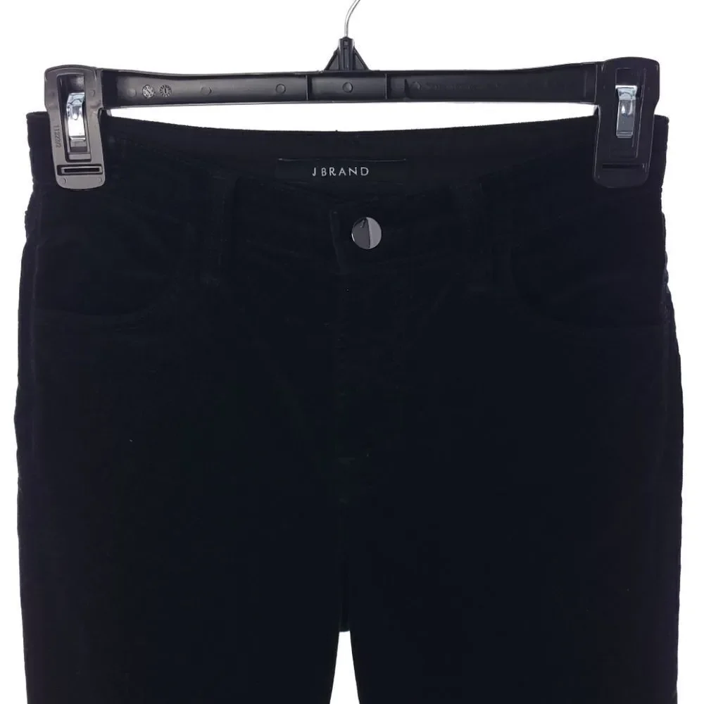 J Brand Maria High Rise Skinny Velvet Black Jeans Womens Size 25 MPO-2769